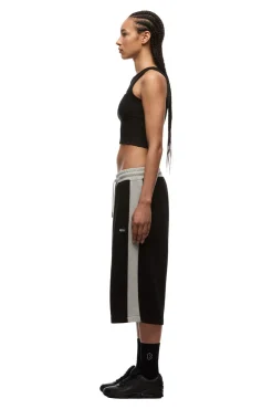 TWO TONE SWEAT SHORTS BLACK