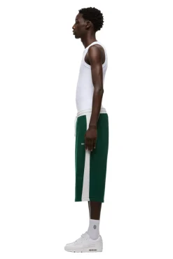TWO TONE SWEAT SHORTS DARK GREEN