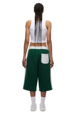TWO TONE SWEAT SHORTS DARK GREEN