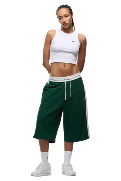 TWO TONE SWEAT SHORTS DARK GREEN