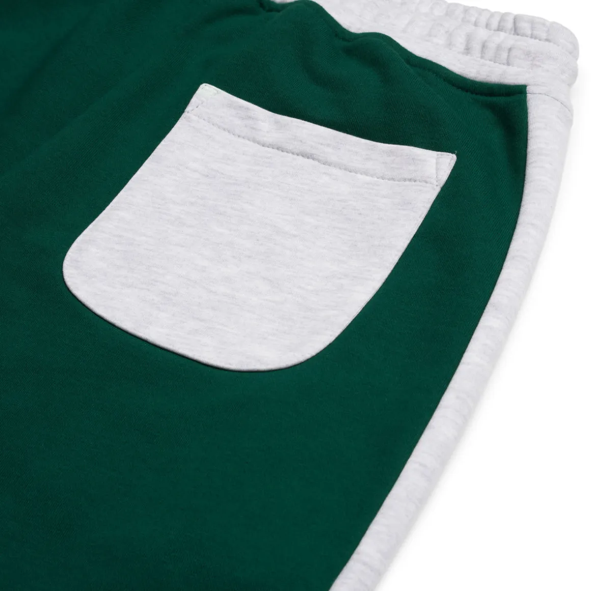 TWO TONE SWEAT SHORTS DARK GREEN