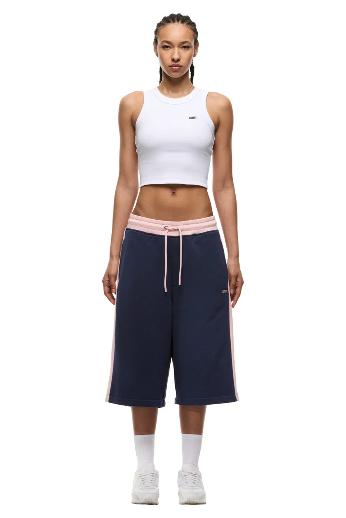TWO TONE SWEAT SHORTS INK NAVY