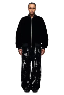 VELVET BOMBER BLACK