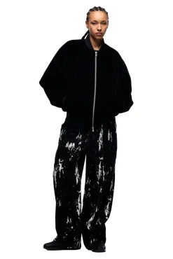 VELVET BOMBER BLACK