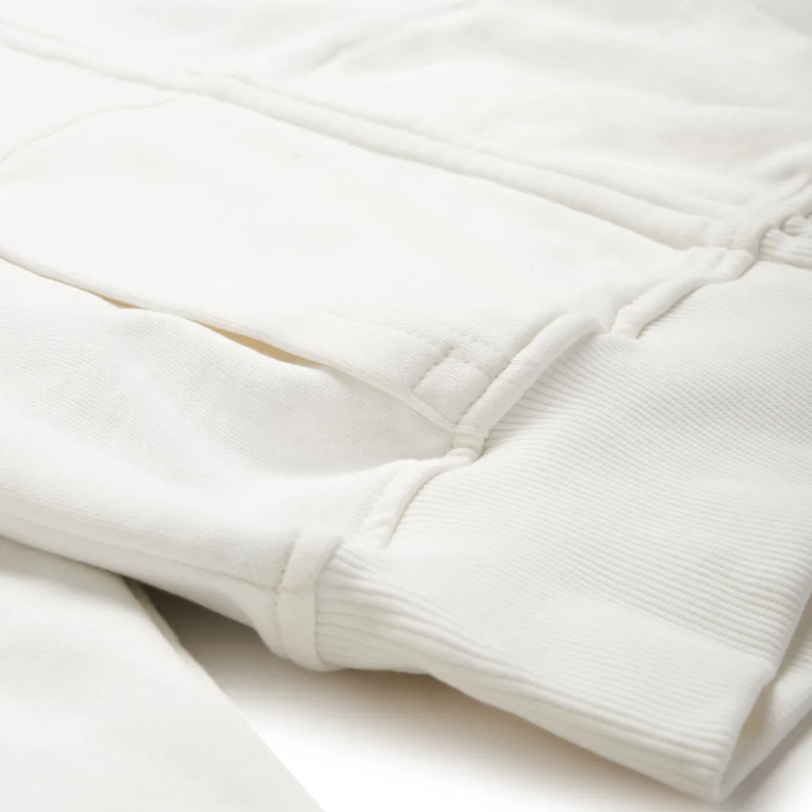 WAFFLE LINED ZIP HOODIE COCONUT WHITE
