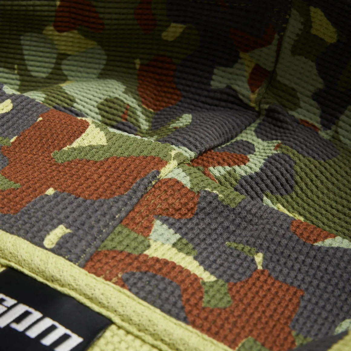 WAFFLE LINED ZIP HOODIE GREY CAMO