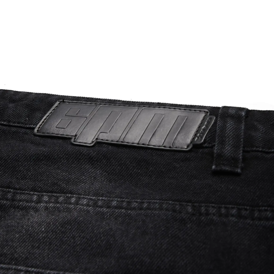 WASHED DENIM SHORTS BLACK