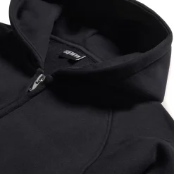 WAVE LOGO ZIP HOODIE BLACK