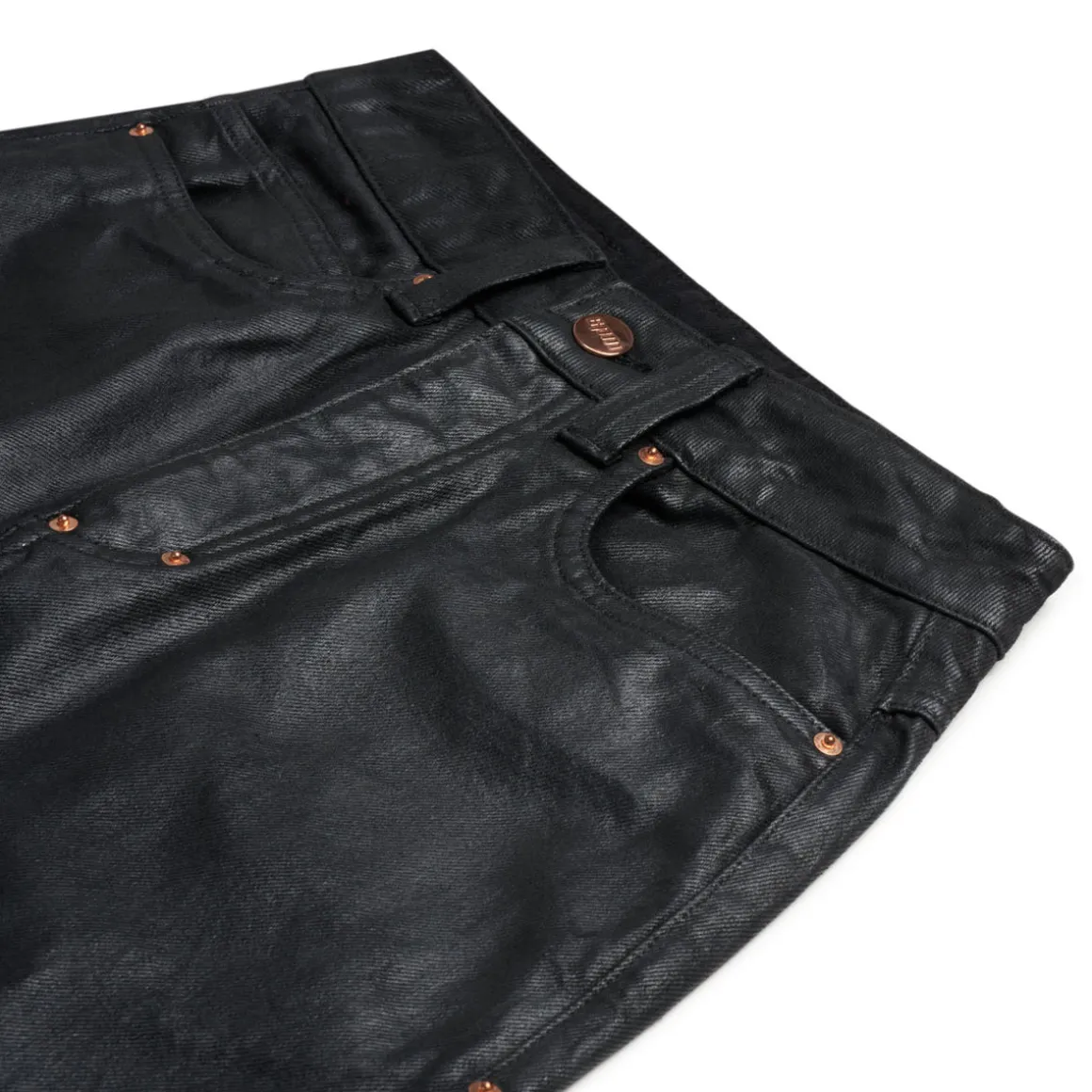 WAX COATED DENIM BLACK