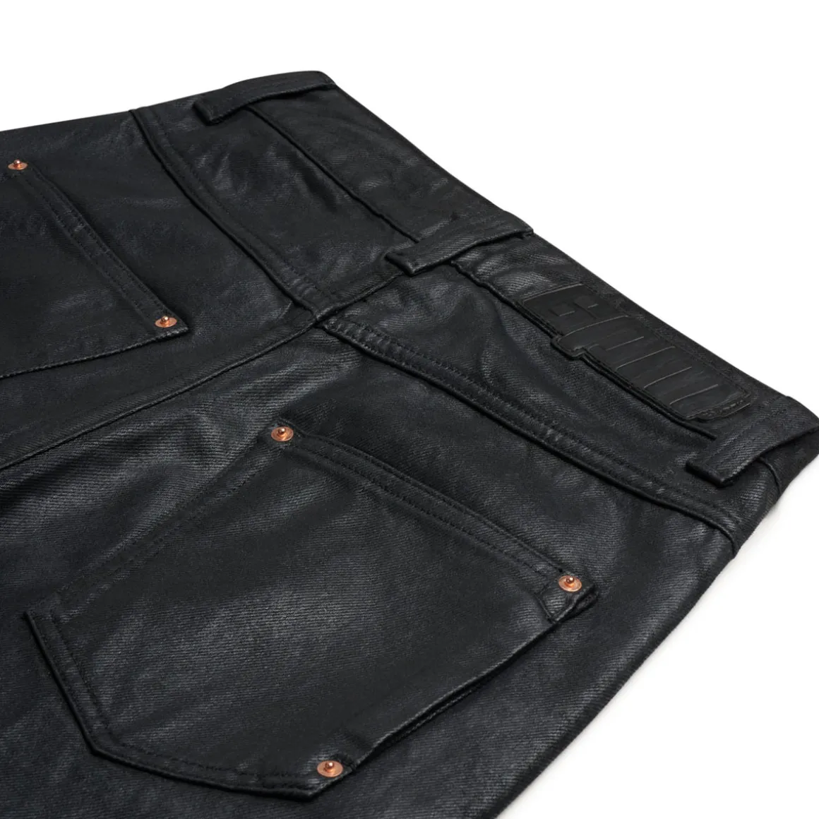 WAX COATED DENIM BLACK