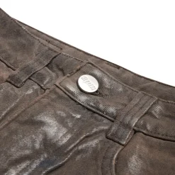 WAX COATED DENIM BROWN