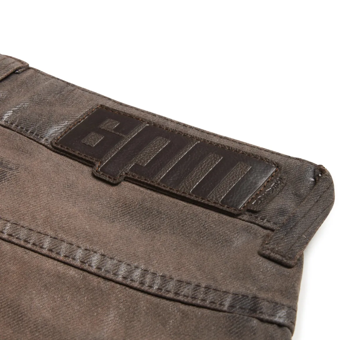WAX COATED DENIM BROWN