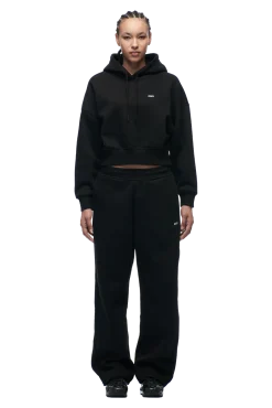 WMNS CROPPED HOODIE BLACK