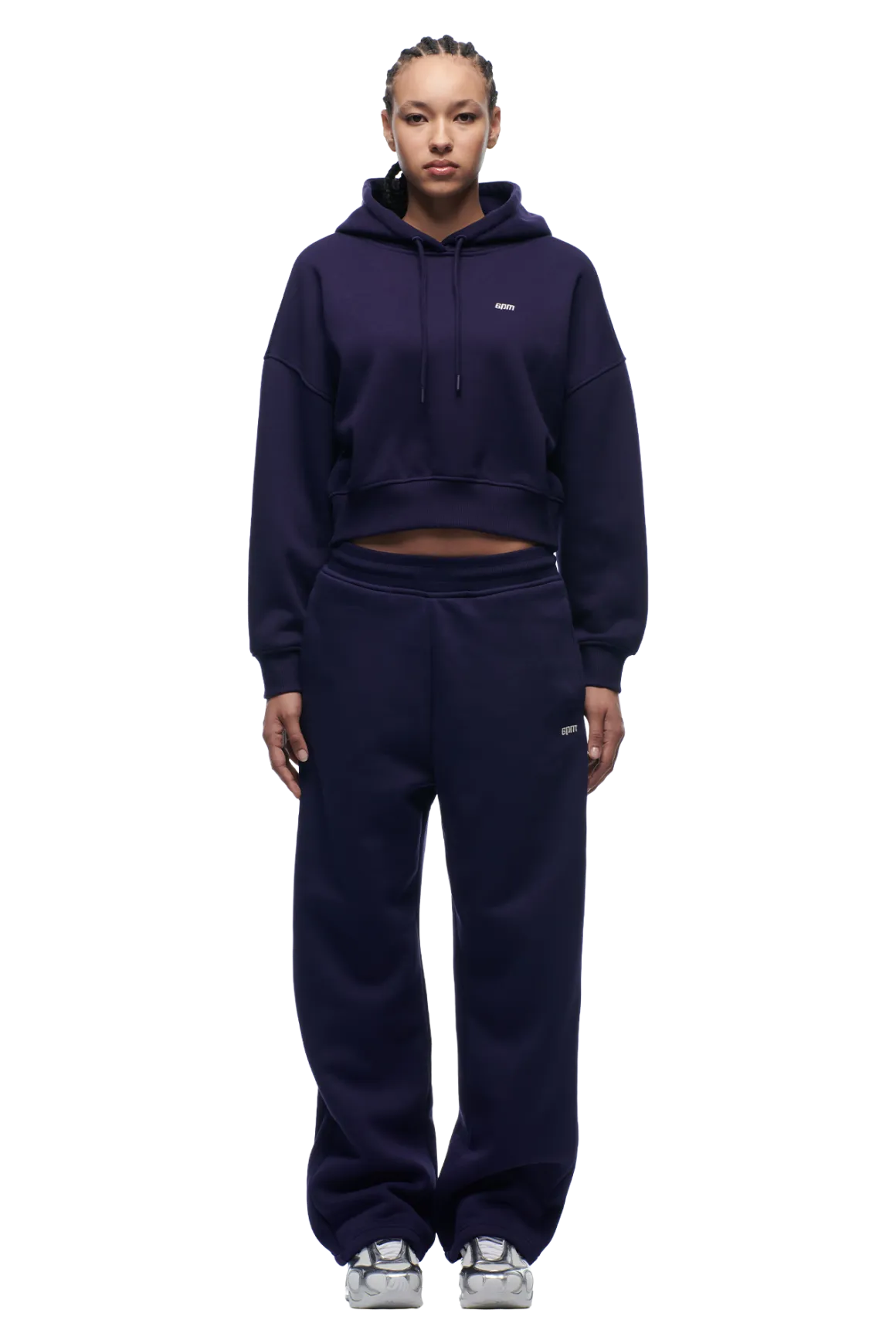 WMNS CROPPED HOODIE ORBIT BLUE