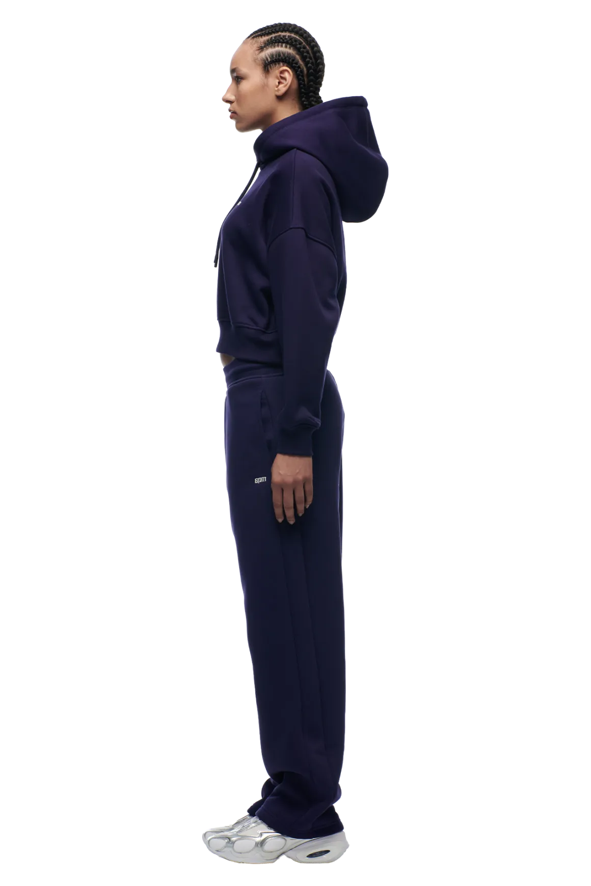 WMNS CROPPED HOODIE ORBIT BLUE