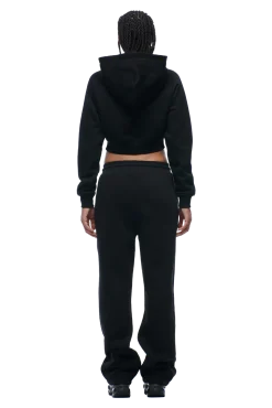 WMNS CROPPED ZIP HOODIE BLACK