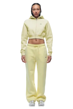 WMNS CROPPED ZIP HOODIE BUTTERCREAM