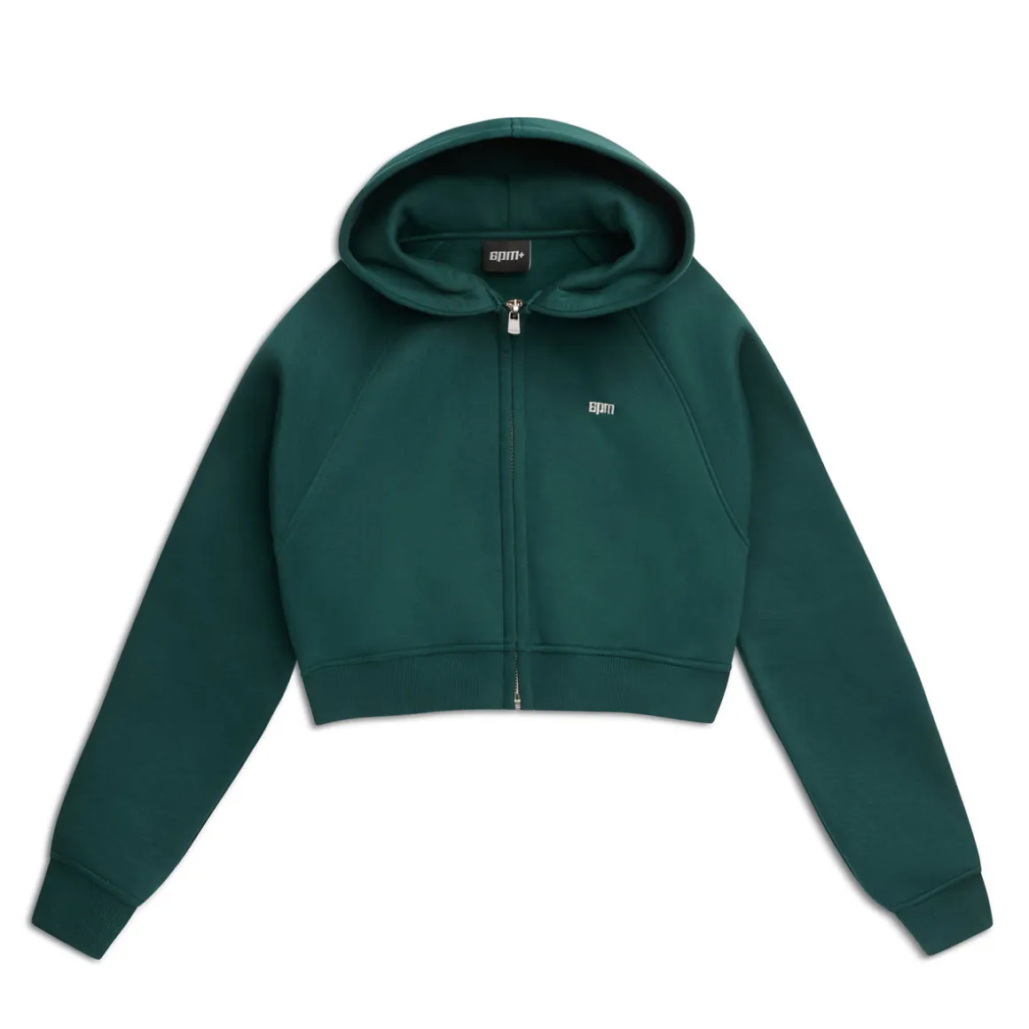 WMNS CROPPED ZIP HOODIE EVERGREEN