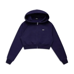 WMNS CROPPED ZIP HOODIE ORBIT BLUE