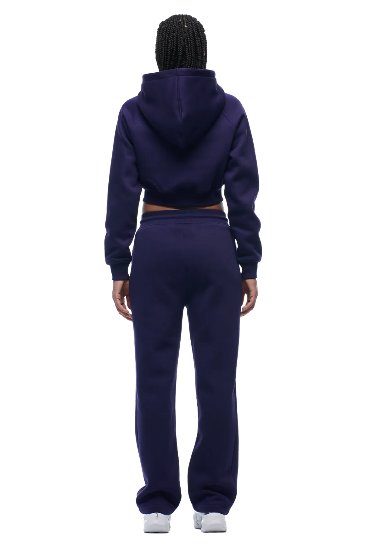 WMNS CROPPED ZIP HOODIE ORBIT BLUE
