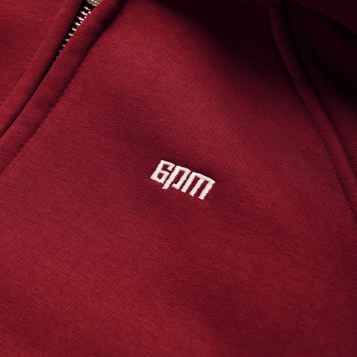 WMNS CROPPED ZIP HOODIE WINE RED