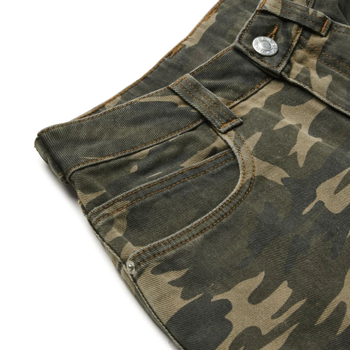 WMNS DENIM SHORTS BLACK/CAMO