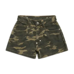 WMNS DENIM SHORTS BLACK/CAMO