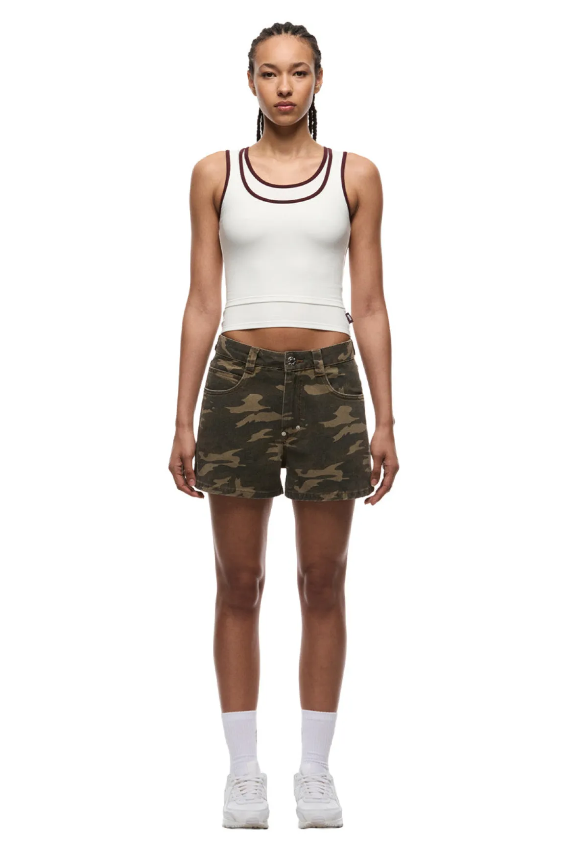 WMNS DOUBLE LAYER TANKTOP COCONUT WHITE