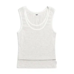WMNS DOUBLE LAYER TANKTOP LIGHT GREY MELANGE