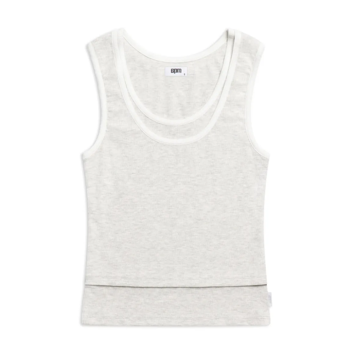 WMNS DOUBLE LAYER TANKTOP LIGHT GREY MELANGE