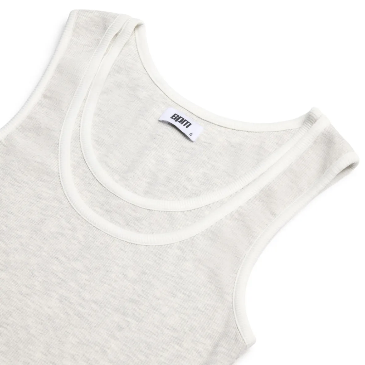 WMNS DOUBLE LAYER TANKTOP LIGHT GREY MELANGE