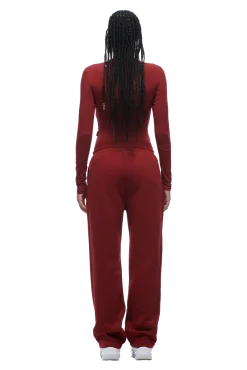 WMNS LONGSLEEVE WINE RED
