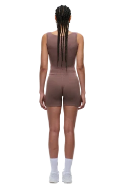 WMNS RIBBED TANKTOP SANDSTONE