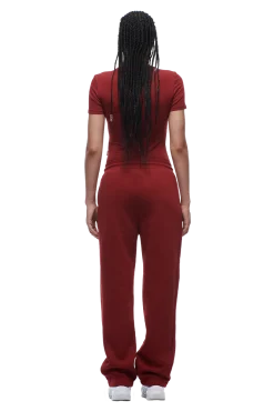 WMNS T-SHIRT WINE RED