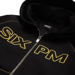 WORDMARK ZIPPER HOODIE BLACK