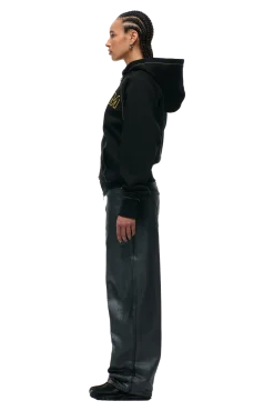 WORDMARK ZIPPER HOODIE BLACK