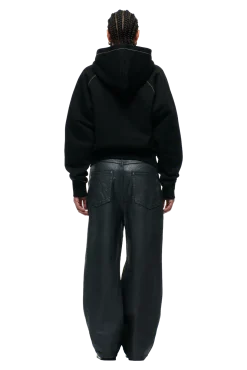 WORDMARK ZIPPER HOODIE BLACK