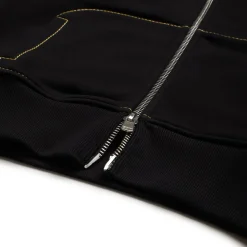 WORDMARK ZIPPER HOODIE BLACK
