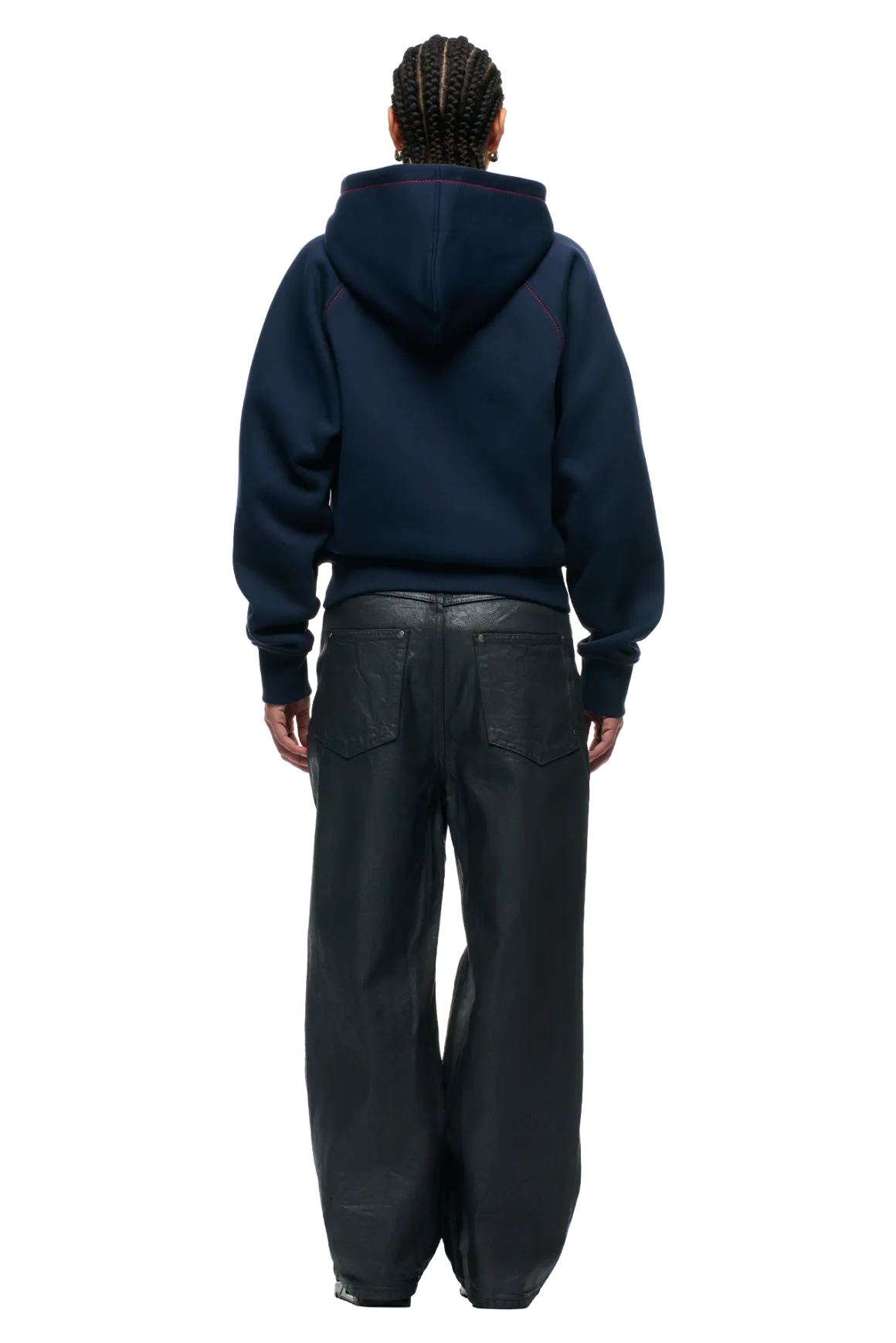 WORDMARK ZIPPER HOODIE MIDNIGHT BLUE