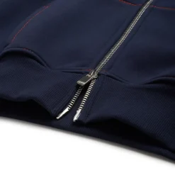 WORDMARK ZIPPER HOODIE MIDNIGHT BLUE