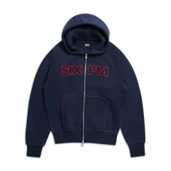 WORDMARK ZIPPER HOODIE MIDNIGHT BLUE