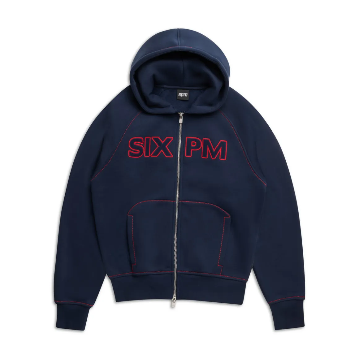 WORDMARK ZIPPER HOODIE MIDNIGHT BLUE