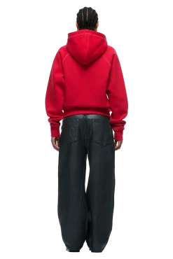 WORDMARK ZIPPER HOODIE TOMATO RED