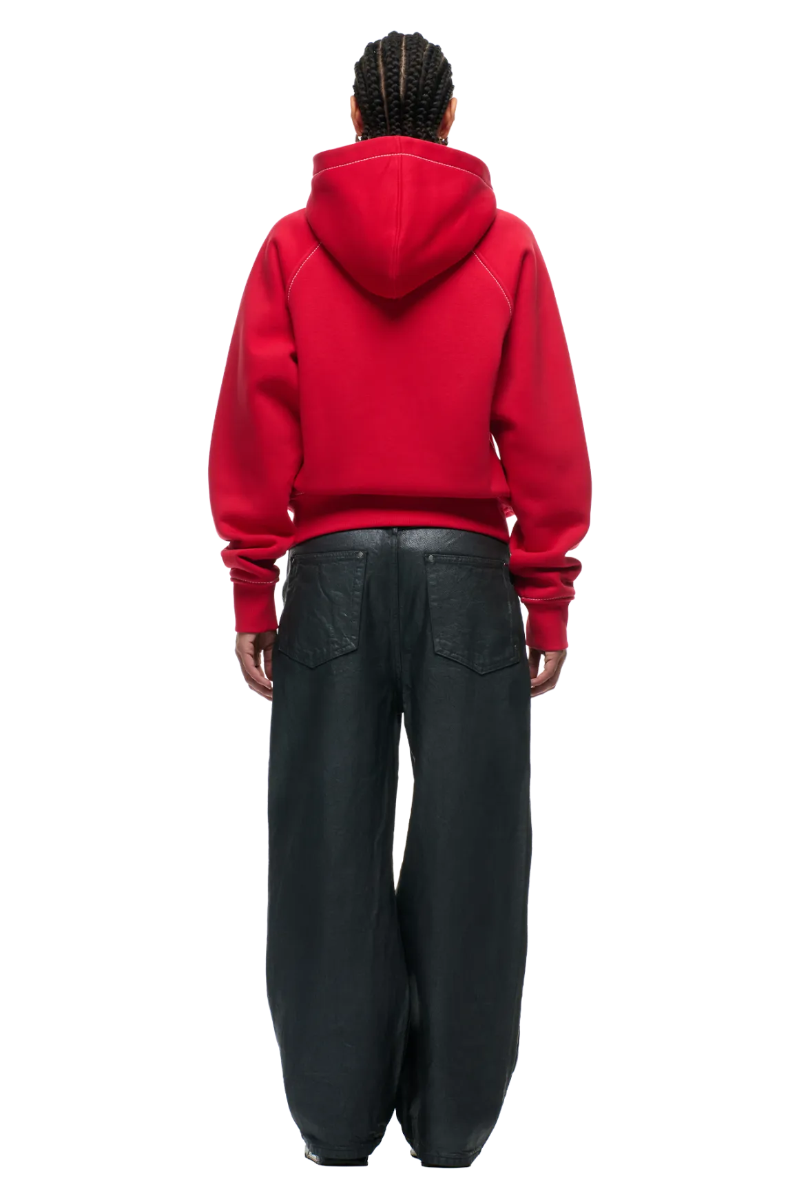 WORDMARK ZIPPER HOODIE TOMATO RED