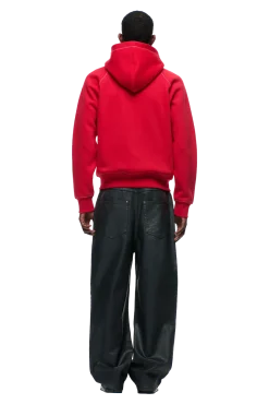 WORDMARK ZIPPER HOODIE TOMATO RED