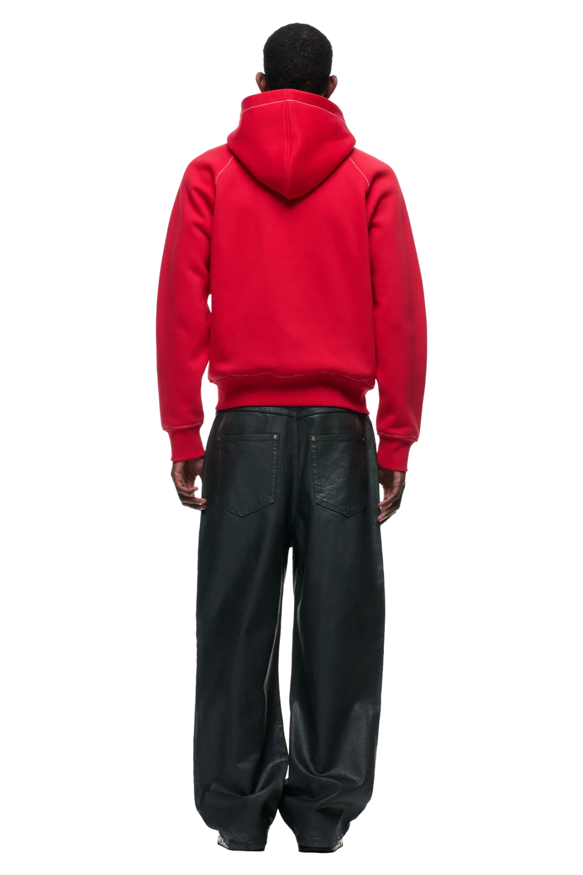WORDMARK ZIPPER HOODIE TOMATO RED