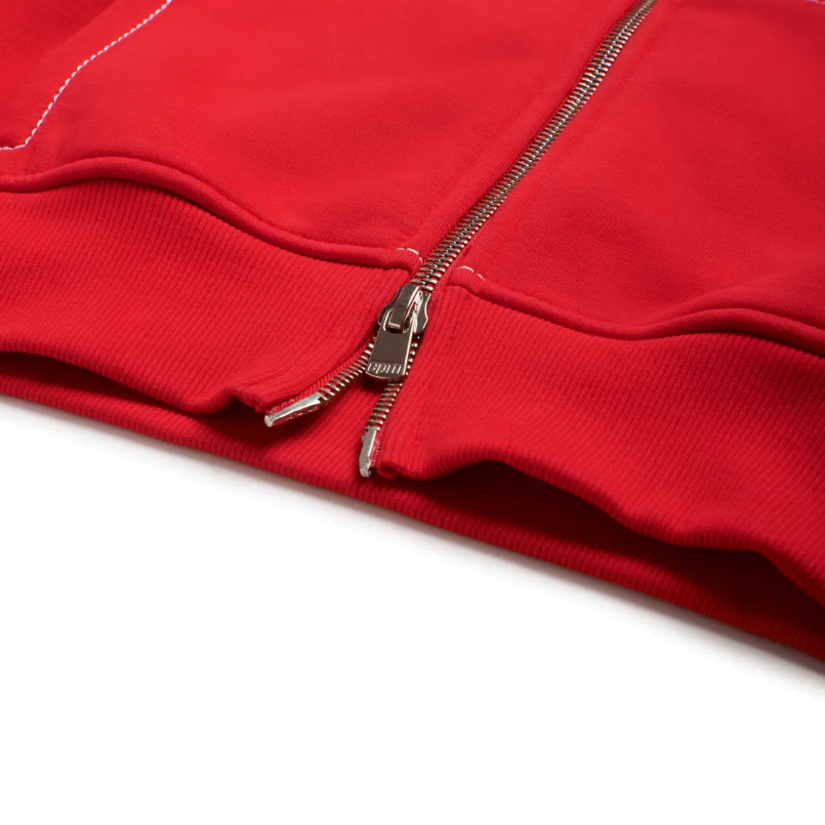 WORDMARK ZIPPER HOODIE TOMATO RED