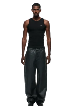 X-TRA WIDE COATED DENIM DARK CHROME