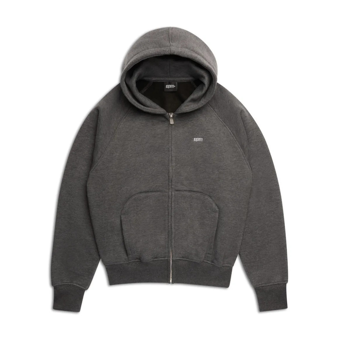 ZIP HOODIE DARK GREY MELANGE