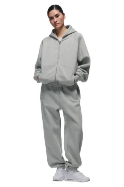 ZIP HOODIE GREY MELANGE